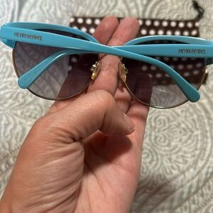 Henri Bendel Turquoise & Black Sunglasses